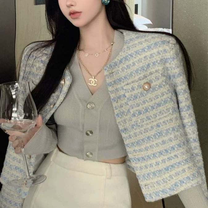 Демисезонная дубленка, стиль Chanel, французский стиль