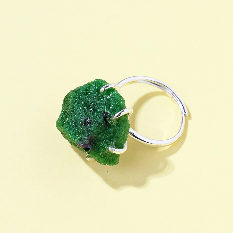 홍록보석(여섯발톱 은받침)