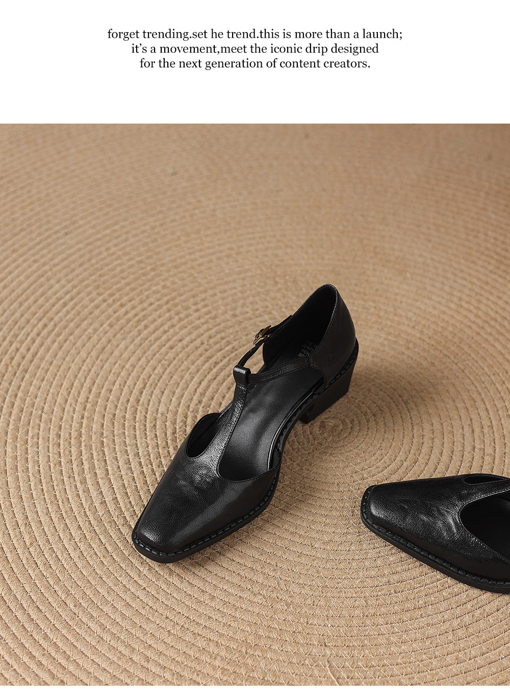 Sandal nữ quai ngang chữ T mũi nhọn gót vuông phong cách Anh retro — màu nâu chi tiết 20