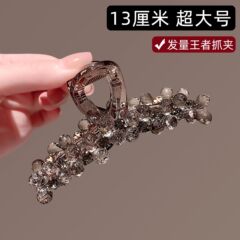 精致韩国东大门高端水晶抓夹网红气质后脑勺全盘发夹大号洋气发饰
