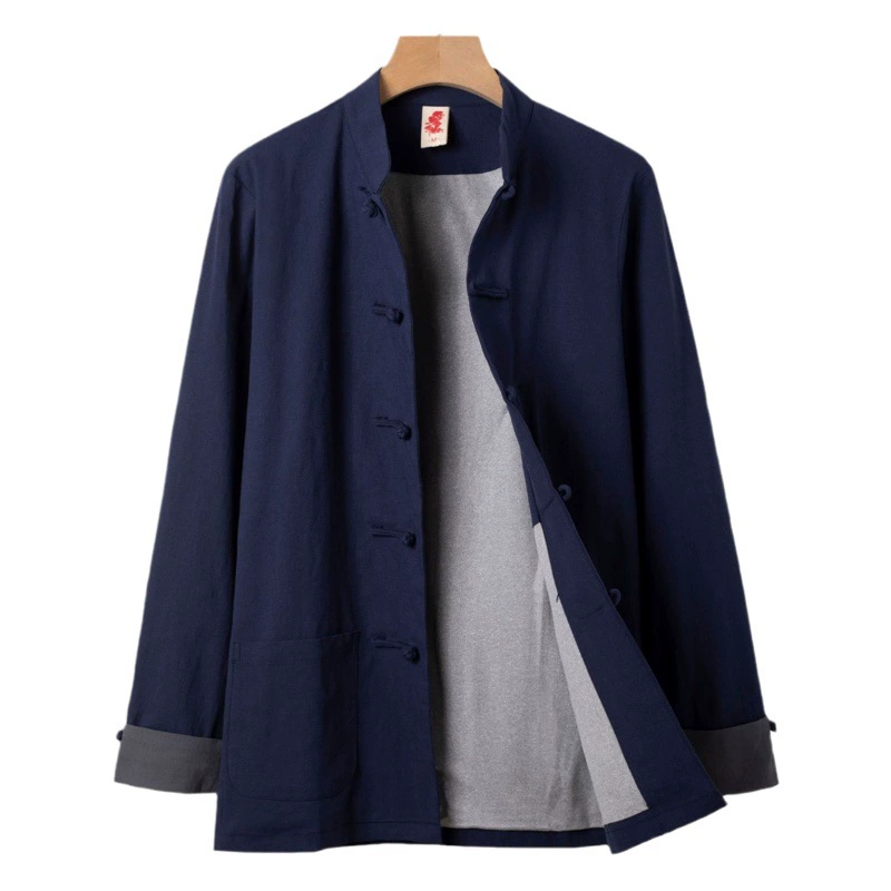 2025 весна и осень Классический мужской китайский стиль с длинными рукавами