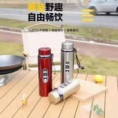 316ステンレス鋼製保温カップ、高級茶水分離式茶器、携帯用ロープ付き、ビジネス・オフィス用ウォーターカップ、卸売