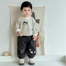 点兮2025秋季新款婴幼儿针织套装男宝宝韩版卫衣休闲卫裤两件套潮
