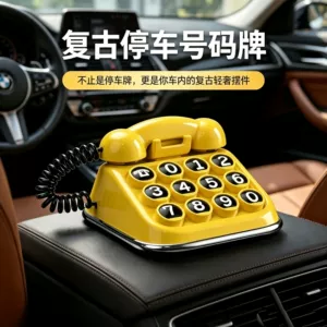 Popular retro telephone-style parking number plate, temporary parking sign for cars, trendy car interior decoration, direct from the factory