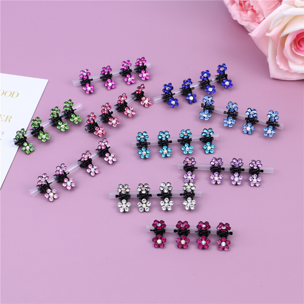 Korean style simple hairpin rhinestone small grip clip boxed color diamond hairpin duckbill clip Net red side clip headdress wholesale