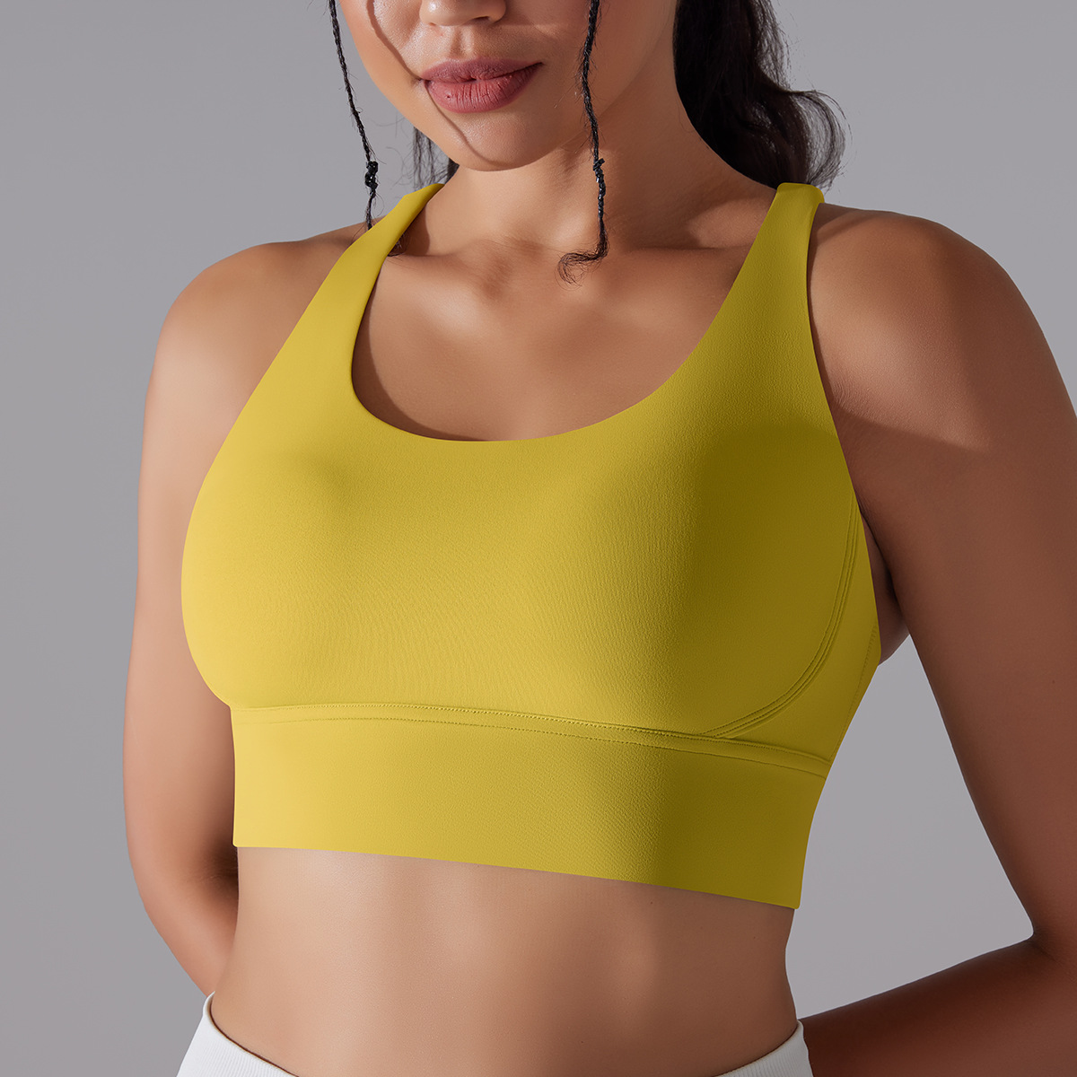 127g Weight Sleeveless Sleeve Length Nylon, Spandex Fabric Type Short Top Length Halter Crisscross Tank Tops Type Fitness, Yoga Occasion U Neck Neckline Solid Color Pattern Sports Style Sports Solid Color Nylon Spandex U Neck Active Tops Halter Crisscross Tank 114