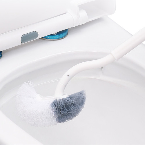 Long-handled toilet brush with no dead ends for home bathroom wall-mounted soft-bristle brush toilet brush artifact
