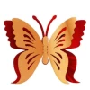 Flocking Golden Butterfly 2 sets (OPP bag packaging)