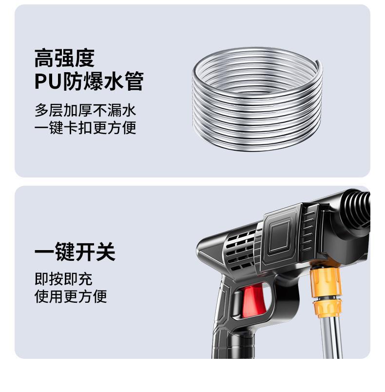 High-pressure car washing water gun, household car washer, car air conditioner cleaner, high-power car brush, powerful floor cleaning tool