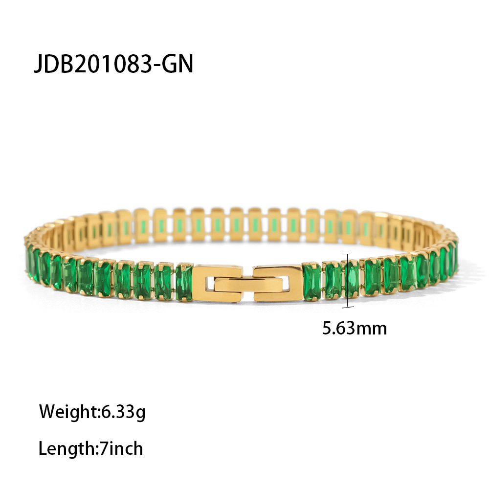Fashion Style PVD Coated Real Gold Plated Geometric Stainless Steel Fashion Waterproof Non Tarnish 304 Stainless Steel Bracelets