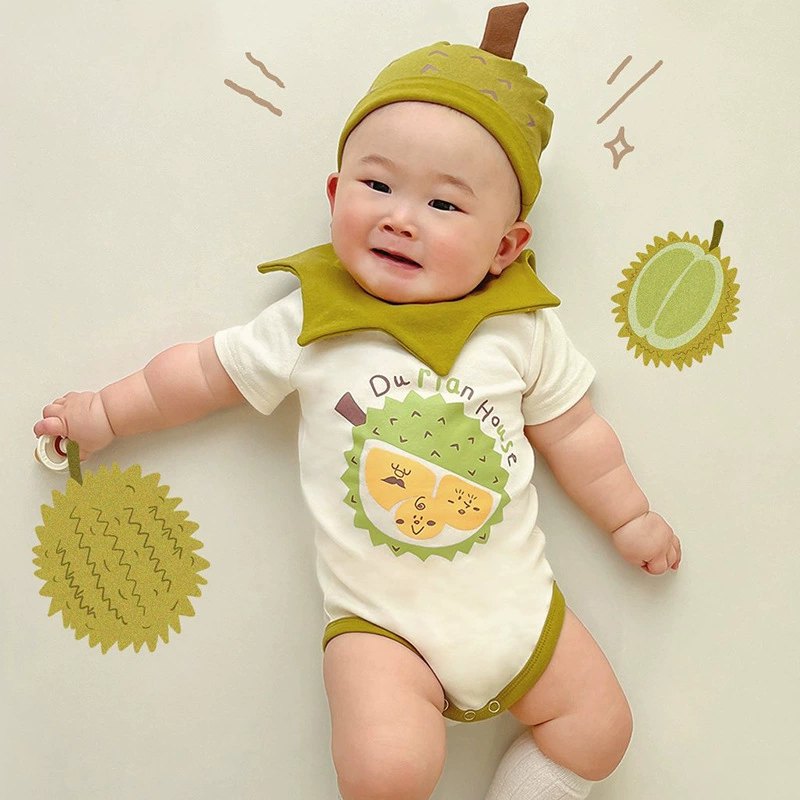 Боди для младенцев с шортами с коротким рукавом в форме дуриана