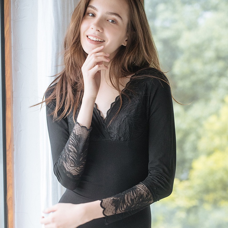 Traje de otoño personalizado, traje de pantalones de otoño, 37 grados, calefacción a temperatura constante, ropa interior térmica, mujer, tres segundos, calor, sin costura, modelo delgado, extremadamente caliente. image 7