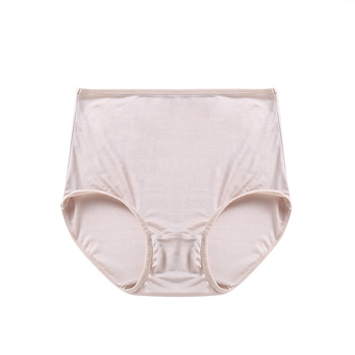 Yue Yue Silk High-Waisted Women's Underwear Summer Plus Size Mulberry Silk Seamless Comfortable Breathable Triangle Brief