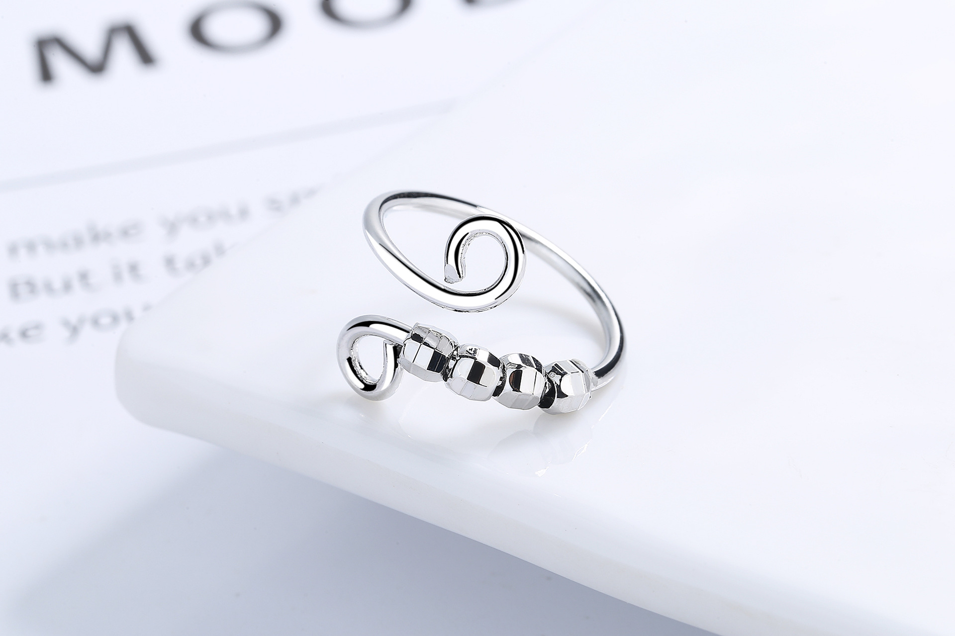 Fashion Geometric Solid Color Copper Rings 1 Piece