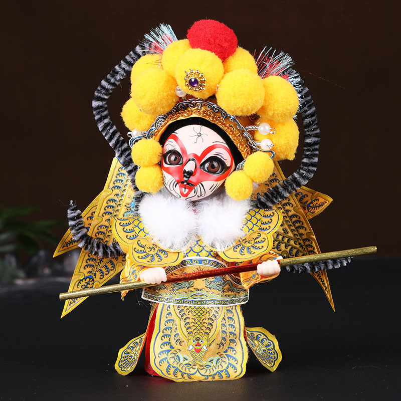 中国风特色小礼品送老外京剧人物脸谱北京纪念品绢人人偶娃娃摆件|undefined