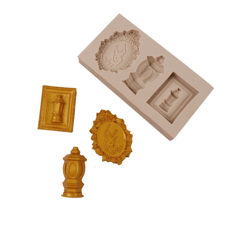 Mousse pastel molde de lámpara en relieve marco molde de silicona molde de flip molde de banda magnética aromática molde de goteo DIY horneado