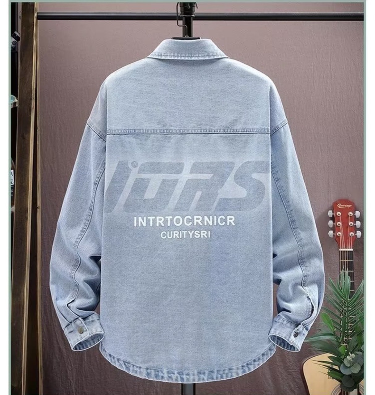 Geacă de blugi pentru bărbați stil lejer primăvară toamnă_voghion.com