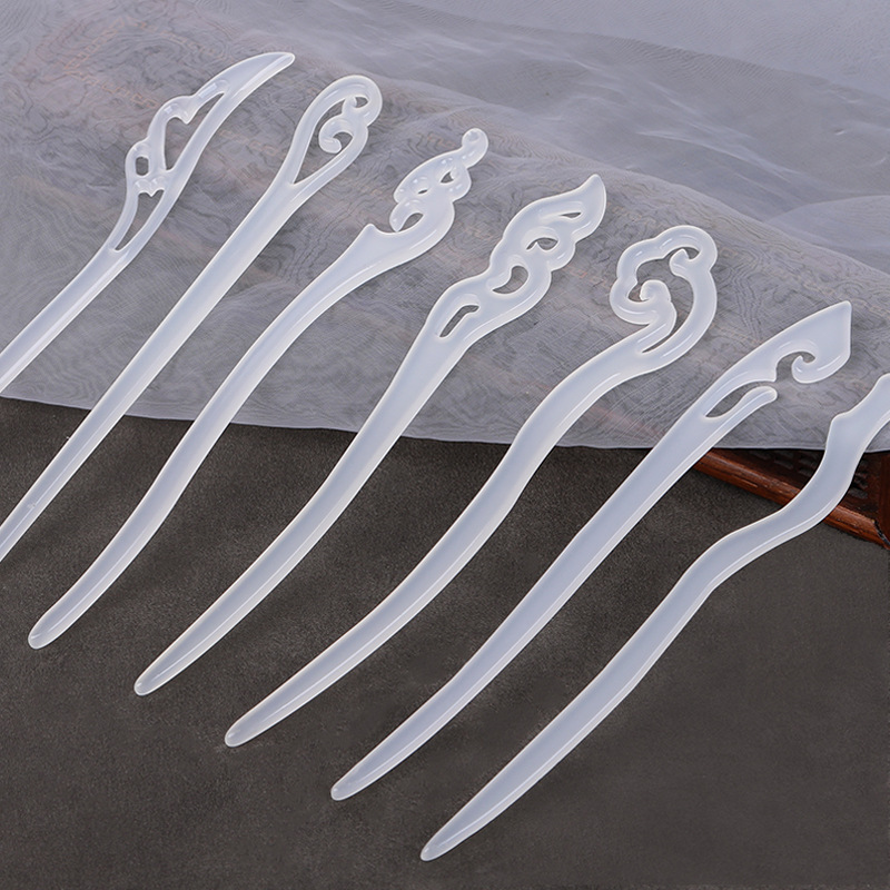 Acetic Acid Hairpin Simple Modern Hairpin Antique Hair Accessories Chinese Style Disc Hair Hairpin Women's Daily Han Clothes Headwear Acetic Acid Hairpin Simple Modern Hairpin Antique Hair Accessories Chinese Style Disc Hair Hairpin Women's Daily Han Clothes Headwear
