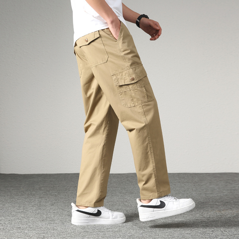 Demi-season thin elastic trousers