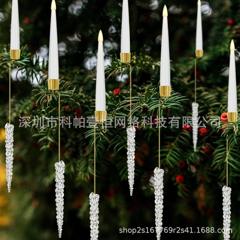 クロスボーダー新品12PCSキャンドルクリスマスキャンドルLEDキャンドルインテリア祭り雰囲気装飾キャンドルクリスマスツリー|undefined