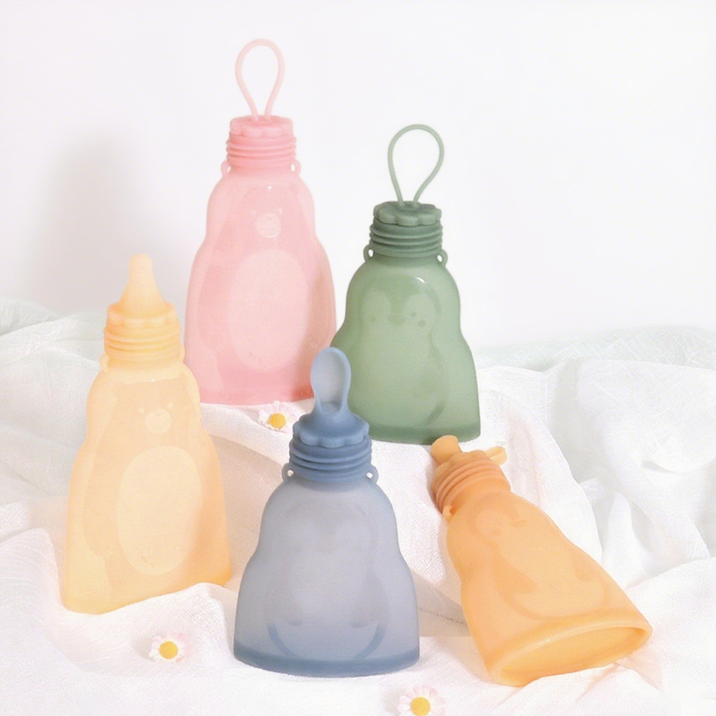 新品硅胶储奶袋母乳保鲜便携可重复使用人奶冷冻储存米糊袋300ml
