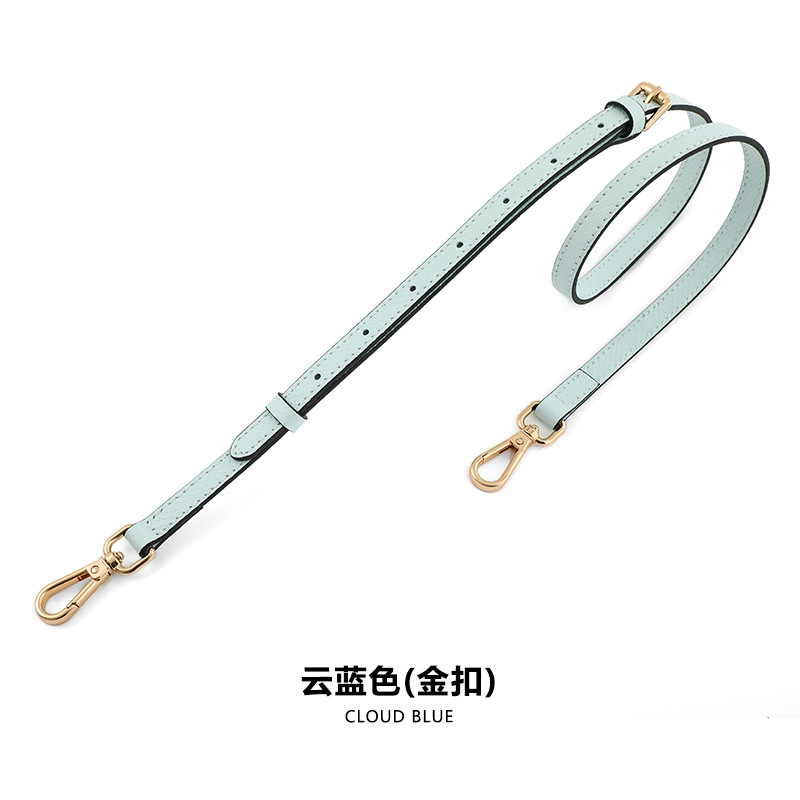 A- 48 first layer cowhide 1.2cm adjustable cloud blue gold buckle