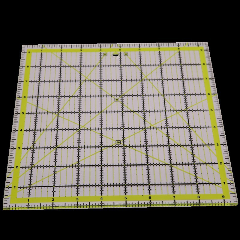 Regla de remiendo regla de corte 30cm * 15cm de espesor 3mm herramienta de patchwork de dos colores regla rectangular grande herramienta de bricolaje