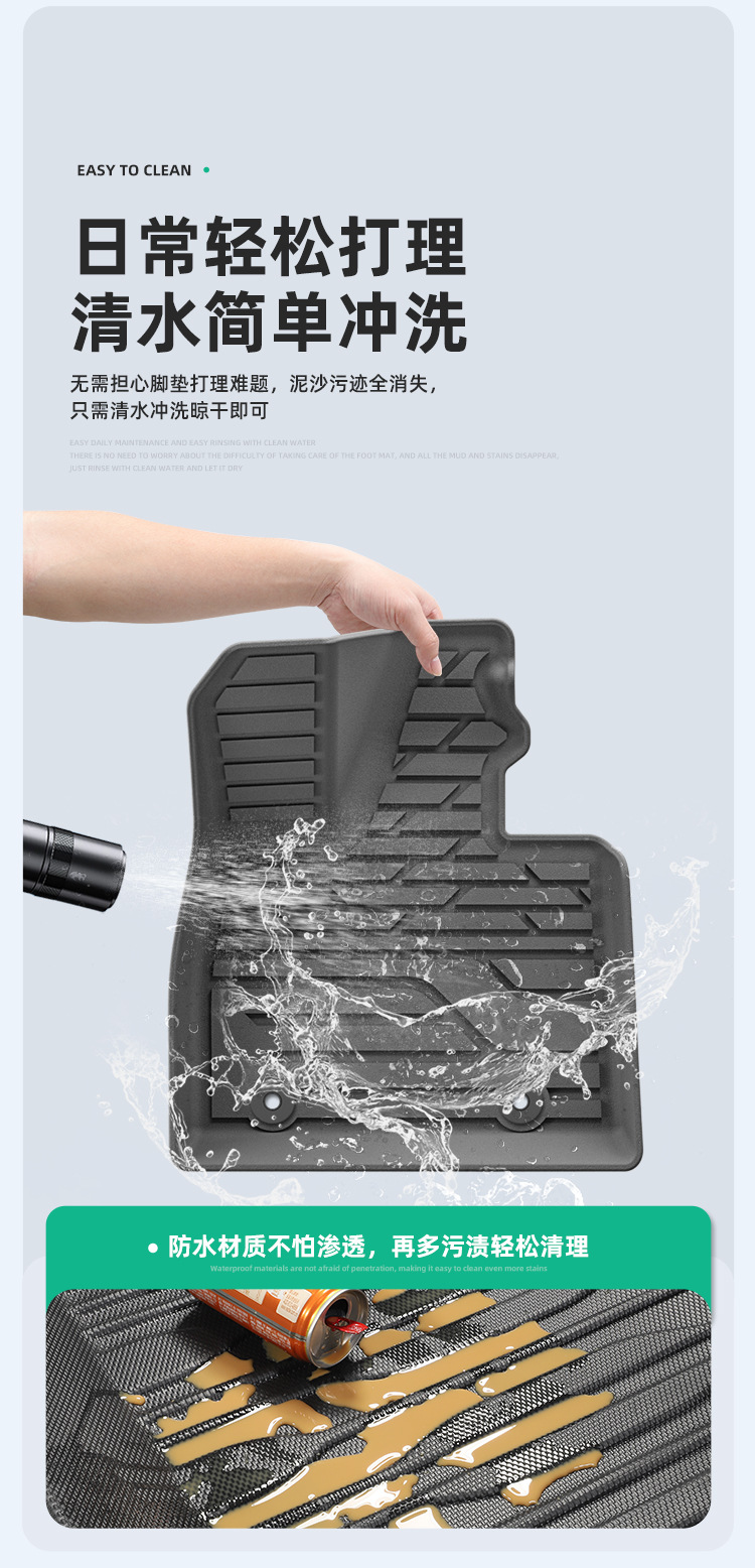 TPE Car Floor Mats & Trunk Mat for Denza N9 25
