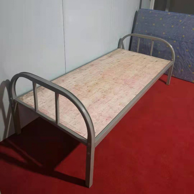 单人床铁艺床宿舍床家用床简约钢架床午休便携出租房办公室硬板床|ms