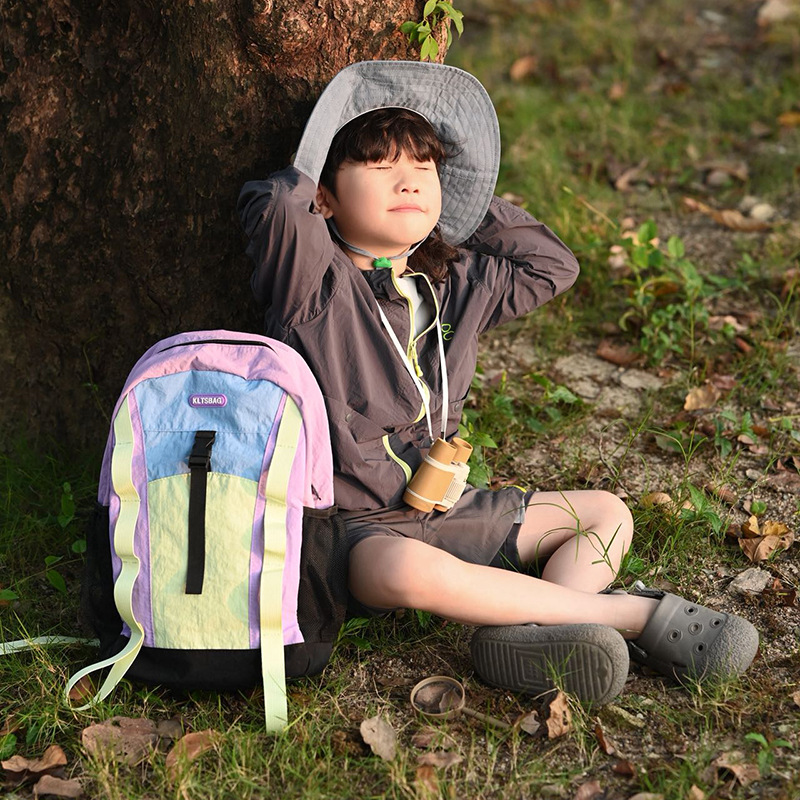 Nueva mochila para niños de gran capacidad de montaña mochila de viaje de moda de color contraste mochila para niños y niñas mochila escolar