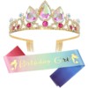 Headband, hair accessory, cute crystal, children's crown, European style, wholesale