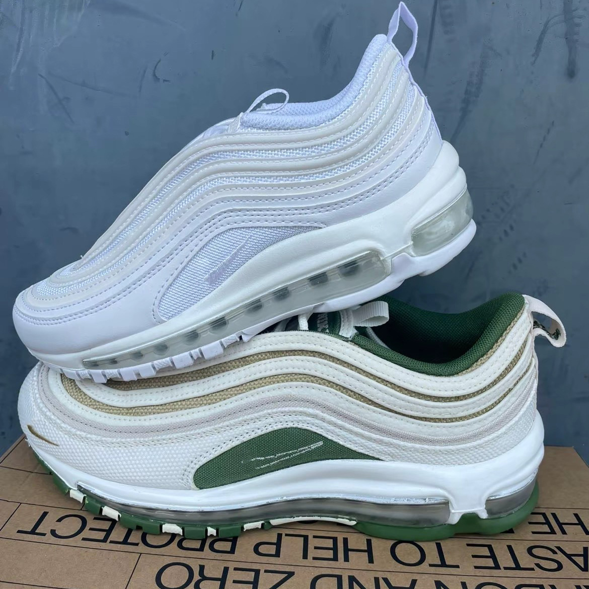 Pure original Max 97 retro bala reflectante cojín de aire zapatos para correr amortiguación transpirable todo fósforo ocio deportes zapatos de moda hombres y mujeres