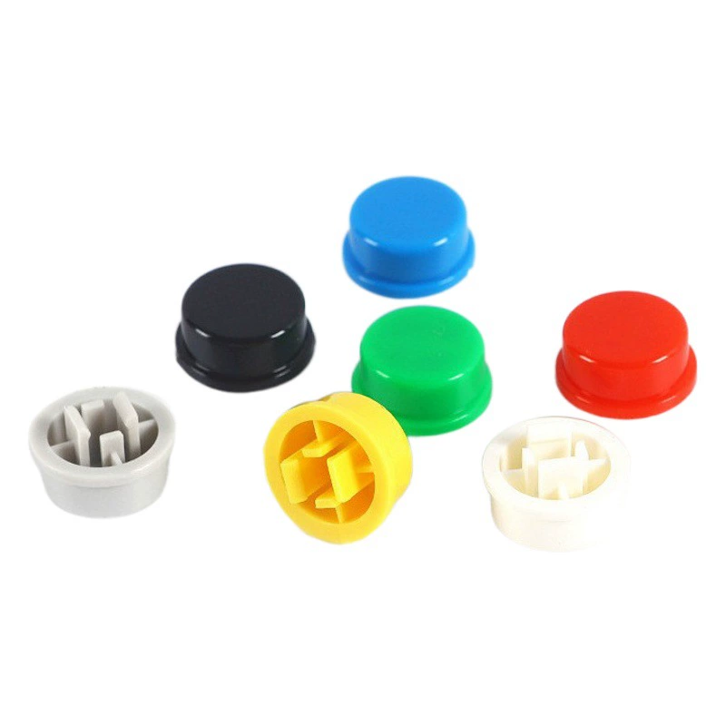 ABS круглый сенсорный переключатель ключевой крышки A24 кнопка с квадратным сенсорным переключателем 12*12*7,3 выпуклой плоской крышкой