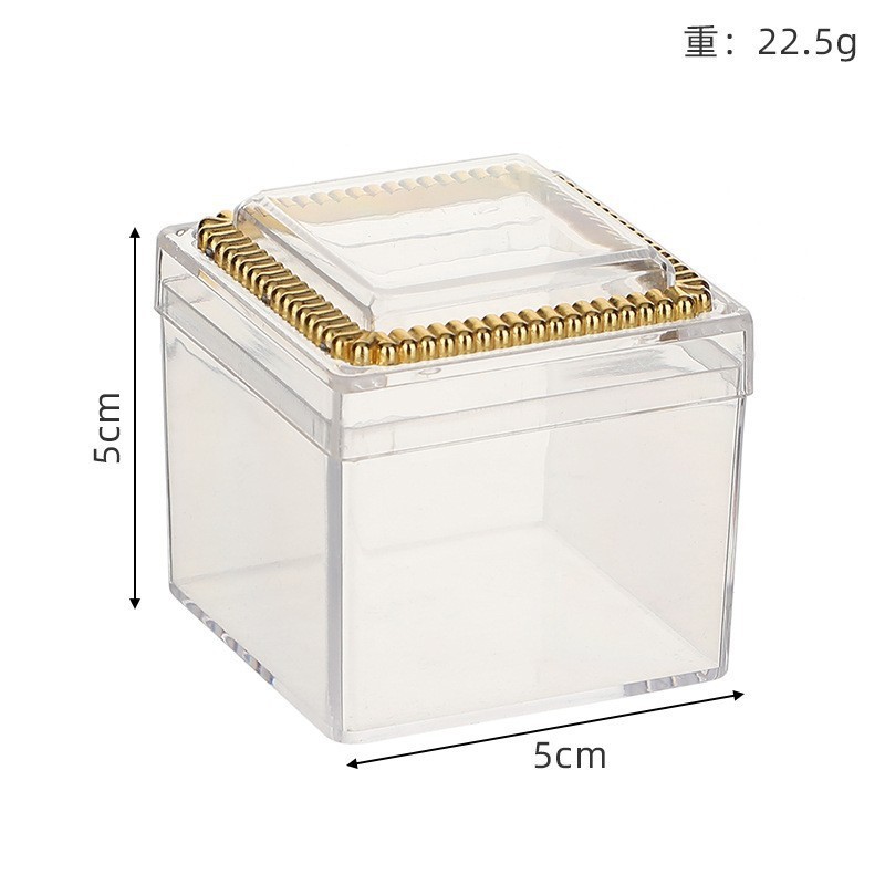Caja de dulces dorada transfronteriza, caja redonda para dulces de boda árabe de Oriente Medio, caja electrochapada para baby shower
