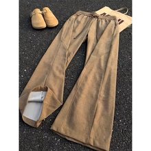 美式复古暗纹斜切卫裤男秋季cleanfit重磅运动裤美拉德垂感休闲裤