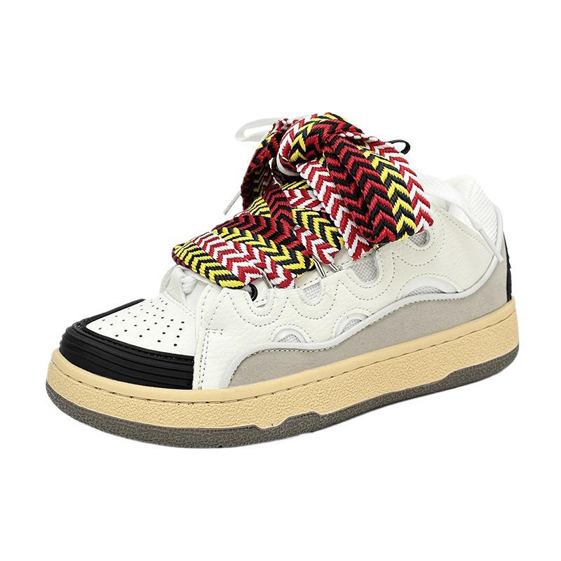 Zapatos de mujer de la escuela de goma suela de látex nicho de diseño retro pareja engrosado pan zapatos deportivos de moda zapatos de hombre