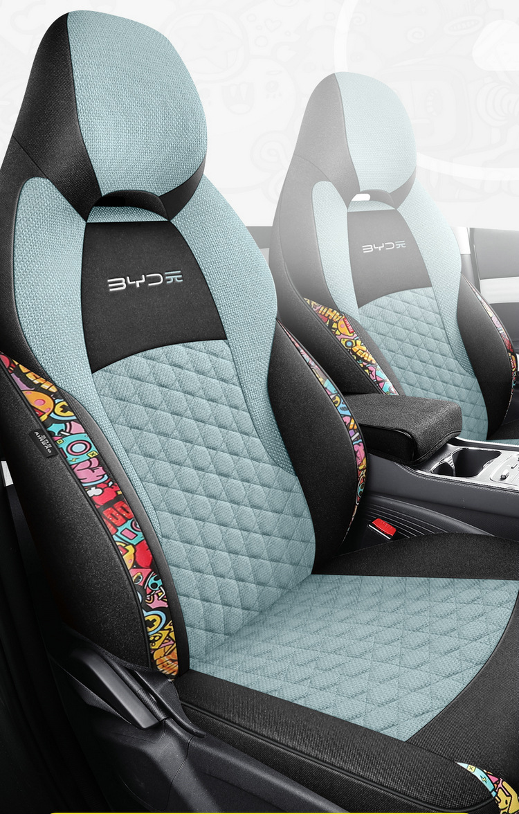 BYD yuan plus seat cover fully surrounded linen fabric seat cover special car seat cushion for all seasons