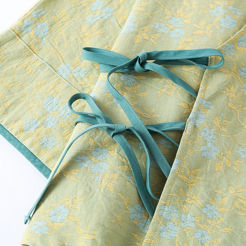 Cotton gauze autumn summer pijama, thin set, Chinese style, oversize