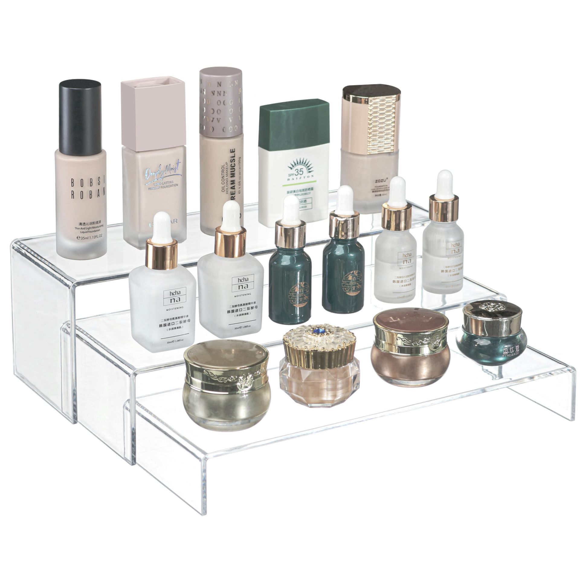 陈列香水置物架摆件加厚展示架透明亚克力U型桌面收纳架手办盲盒