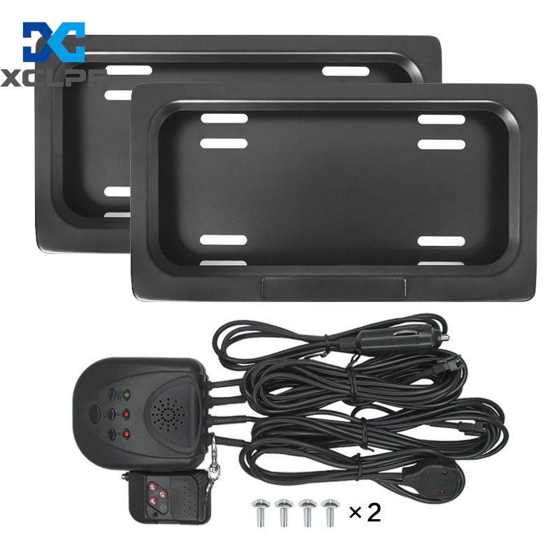 Cross-border Amazon US-regulated electric double license plate license plate frame license plate frame Canada one-on-two control license plate frame