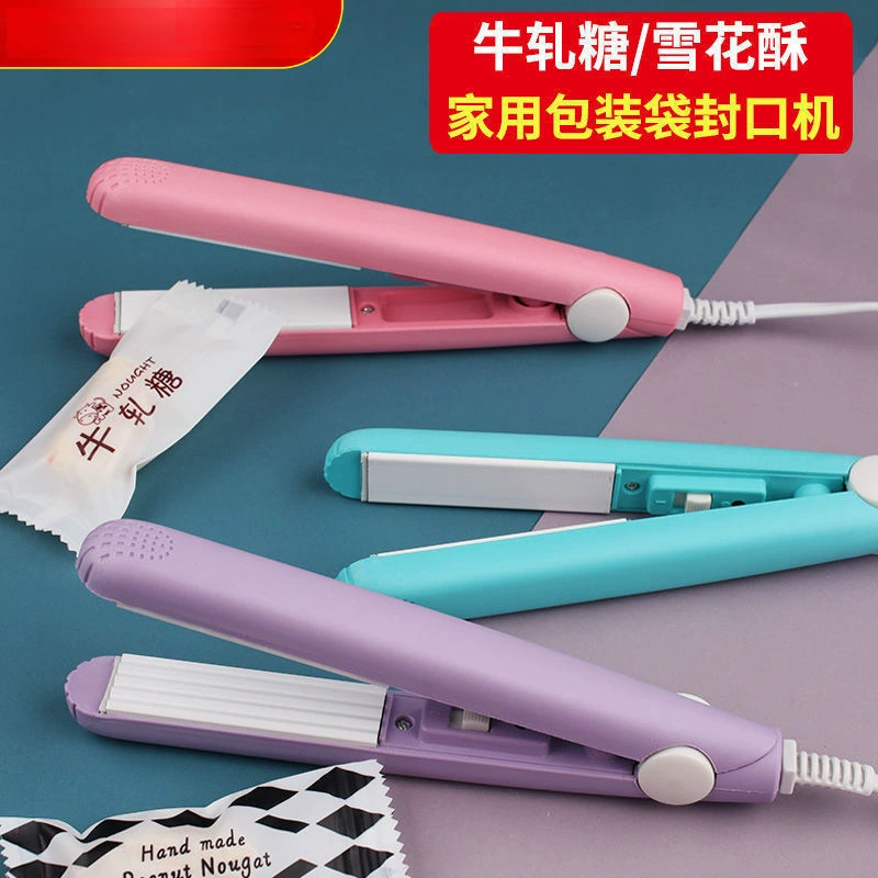 Небольшая бытовая ручная запечатывающая машина для упаковочных пакетов для закусок из желатина из ослиной кожи, нагревательный зажим для запечатывания общежития.