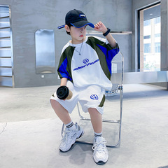 童裝速干運動籃球服男童夏裝套裝2024新款兒童短袖短褲中大童球衣