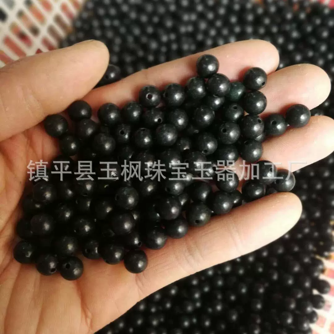 厂家批发 药王石散珠黑绿玉圆珠量大从优直播源头厂家
