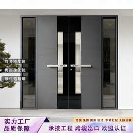 烤漆玻璃别墅大门双开门农村自建房大门防盗门子母门入户门进户门