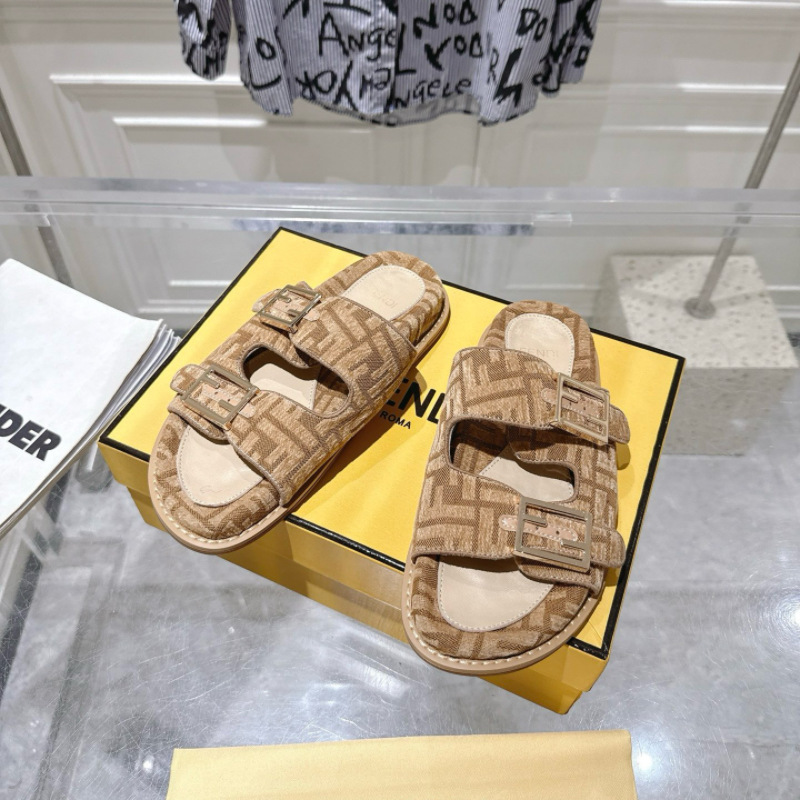 Haute Couture 2025 新しいダブルボタン厚底フラットマジックスリッパ滑り止めカジュアルサンダル厚底スリッパ|undefined