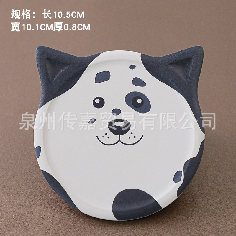 Cerámica posavasos gato creativo montaña corcho absorbente montaña lindo mascota de dibujos animados creativo regalo logotipo personalizado impresión