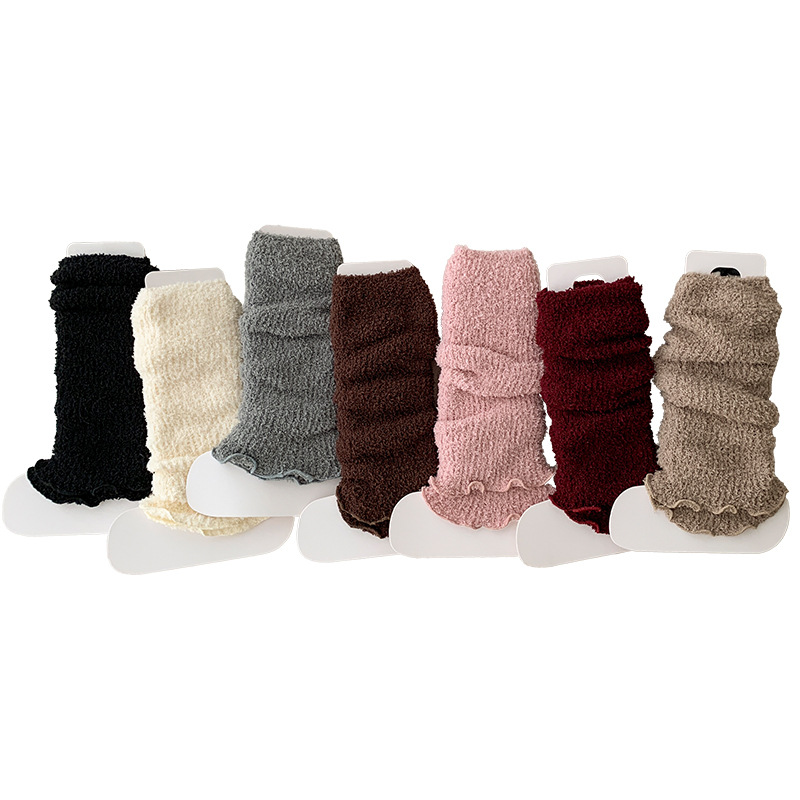 Scaldamuscoli Bootshang Calzini di cotone per donna Calzini spessi e caldi in pile Coprigambe lunghi coordinati per autunno e inverno_voghion.com