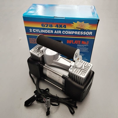 Car Air Pump 12V Hava nasosu - sponge-handle-fake-double-cylinder