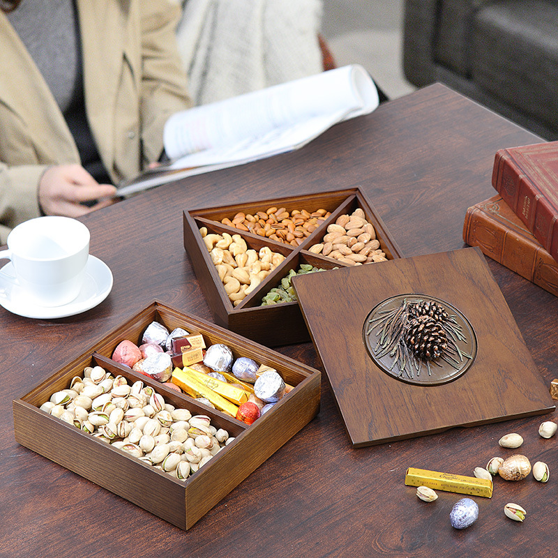 정사각형 이중층 사탕 상자