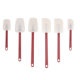 Baking Tools Silicone Scraper High Temperature Resistant Silicone Cream Kitchen Scraper Red Handle Scraper 3 Piece Set